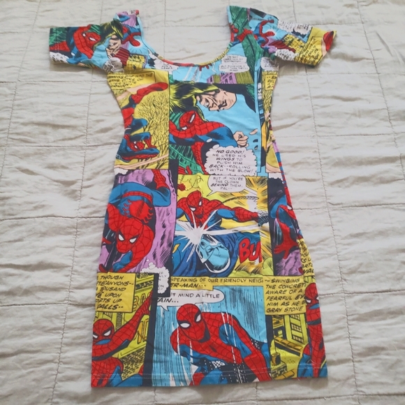 Vintage 90s spiderman body con dress - Picture 1 of 3